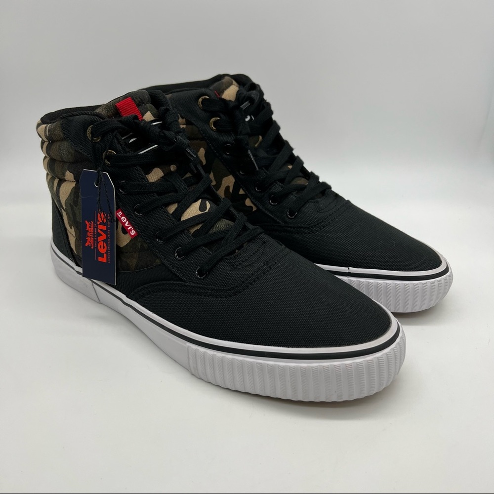 Levi’s Men’s Black / Camo High Top Sneakers - Picture 5 of 9